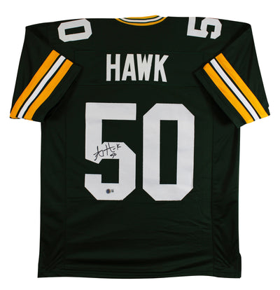 A.J. Hawk Authentic Signed Green Pro Style Jersey Autographed BAS Witnessed