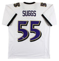 Terrell Suggs Authentic Signed White Pro Style Jersey Autographed BAS Witnessed
