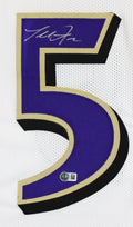 Terrell Suggs Authentic Signed White Pro Style Jersey Autographed BAS Witnessed