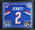 Boise State Ashton Jeanty Signed Blue Pro Style Framed Jersey BAS Witnessed
