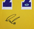Lakers Luka Doncic Signed Yellow Nike Swingman Framed Jersey PSA/DNA #AP89099