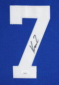 Duke Kon Knueppel Signed Blue Pro Style Framed Jersey JSA #AY03178