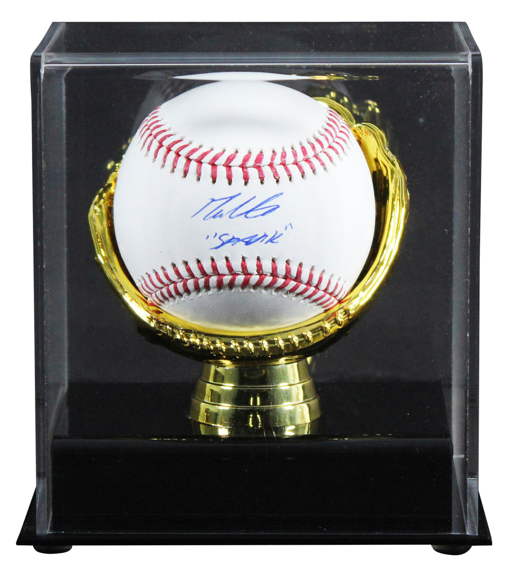 Tigers Max Clark "Spark" Authentic Signed Baseball W/ Case MLB & Fanatics