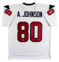 Andre Johnson Authentic Signed White Pro Style Jersey Autographed BAS Witnessed