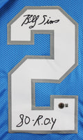 Billy Sims "80 ROY" Authentic Signed Blue Pro Style Jersey BAS Witnessed