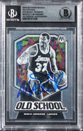 Lakers Magic Johnson Signed 2019 Panini Mosaic Old School #16 Card BAS Slabbed