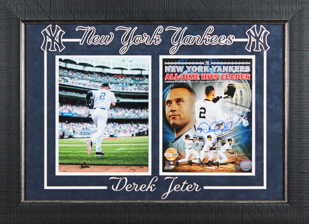 Yankees Derek Jeter Signed 8x10 Framed Photo LE #2358/5000 Steiner #SS236496