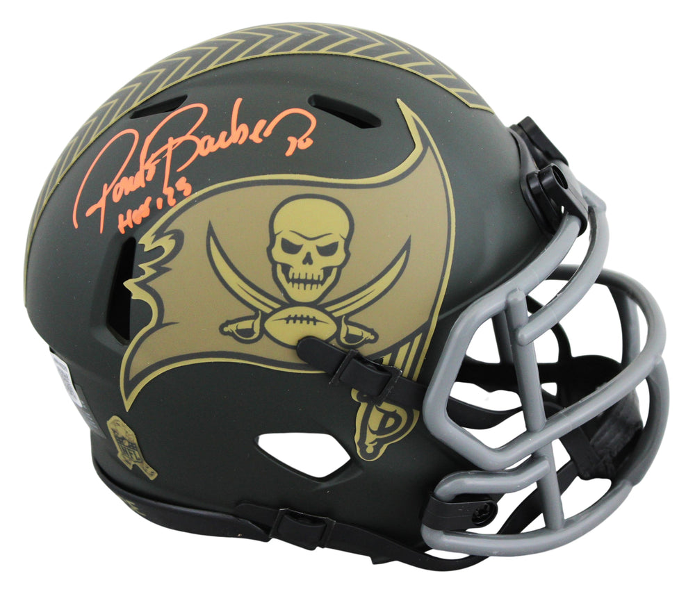 Buccaneers Ronde Barber "HOF 23" Signed STS IV Speed Mini Helmet BAS Witnessed