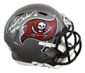 Bucs Ronde Barber "HOF 23" Signed 1997-13 TB Speed Mini Helmet W/ Case BAS Wit