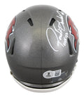 Bucs Ronde Barber "HOF 23" Signed 1997-13 TB Speed Mini Helmet W/ Case BAS Wit