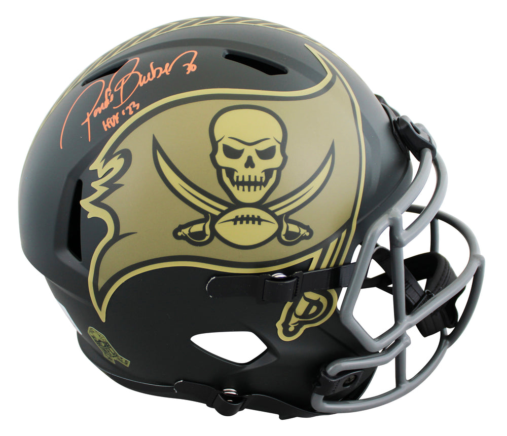 Buccaneers Ronde Barber "HOF 23" Signed STS IV Full Size Speed Rep Helmet BAS W