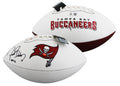 Buccaneers Ronde Barber "HOF 23" Signed White Panel Football W/ Case BAS Witness