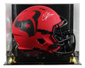 Texans Andre Johnson Signed Rave Full Size Speed Rep Helmet W/ Case BAS Witness
