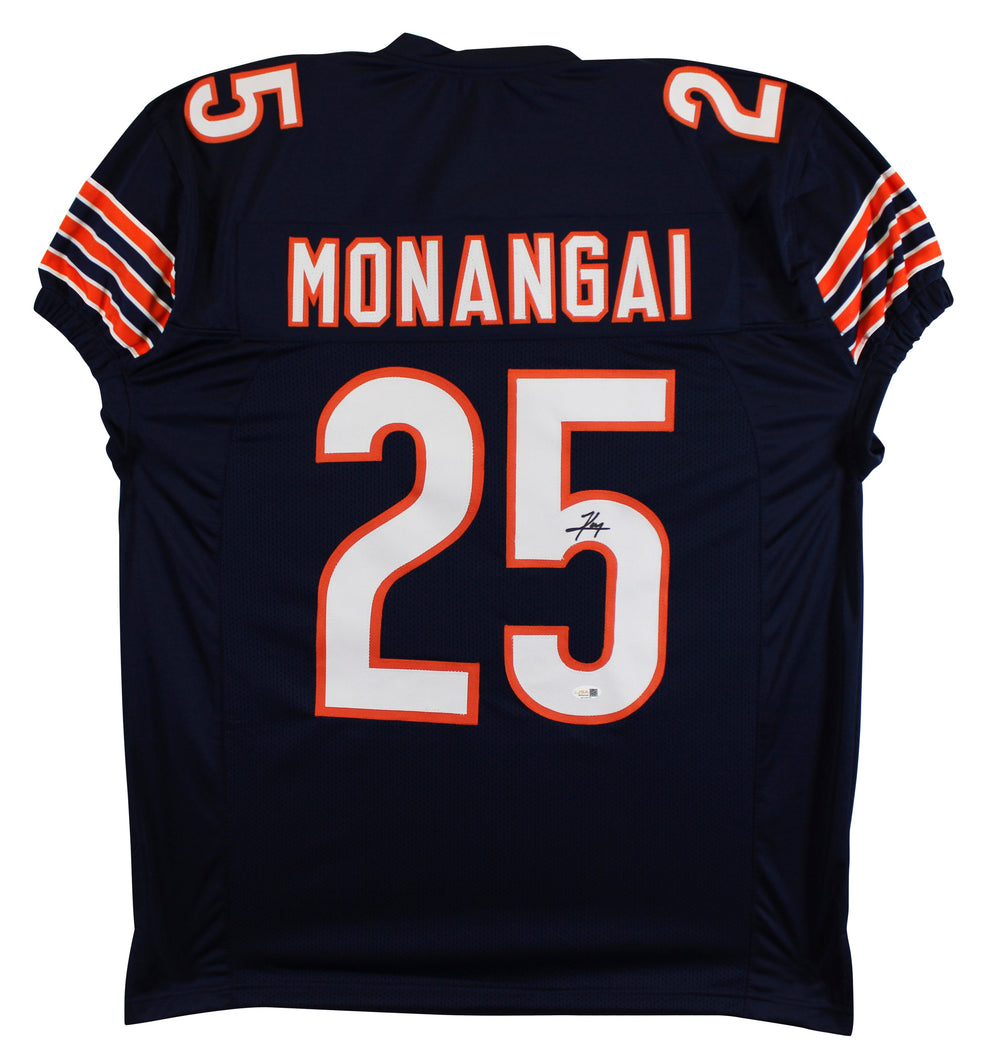 Kyle Monangai Authentic Signed Navy Blue Pro Style Jersey JSA Witness 2