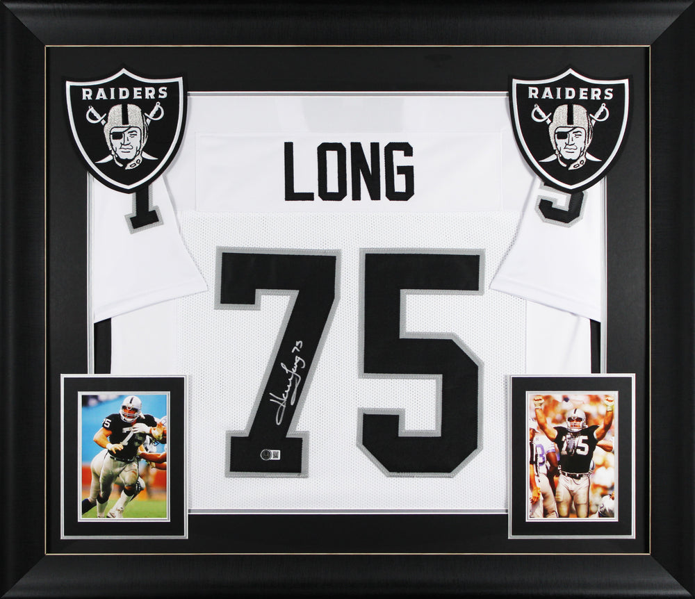 Howie Long Authentic Signed White Pro Style Framed Jersey BAS Witnessed