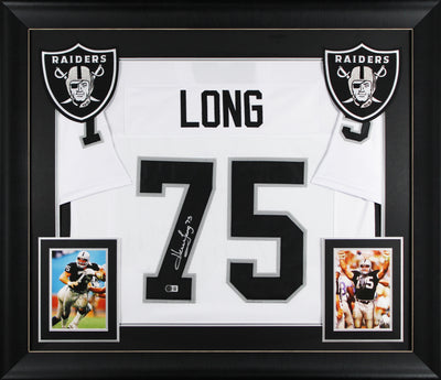 Howie Long Authentic Signed White Pro Style Framed Jersey BAS Witnessed