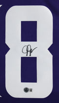 Vikings Justin Jefferson Signed Purple Nike Limited Framed Jersey BAS Witnessed