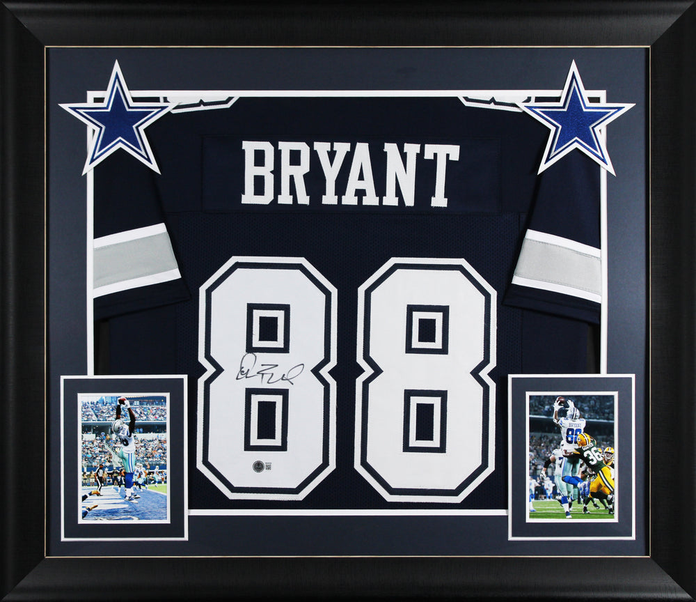 Dez Bryant Authentic Signed Navy Pro Style Framed Jersey BAS Witnessed