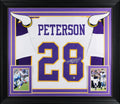 Adrian Peterson Authentic Signed White Pro Style Framed Jersey BAS Witnessed