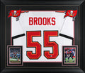 Derrick Brooks Authentic Signed White Pro Style Framed Jersey BAS Witnessed