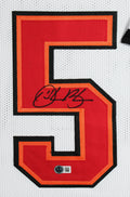 Derrick Brooks Authentic Signed White Pro Style Framed Jersey BAS Witnessed