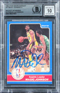 Magic Johnson Signed 1984 Star Award Banquet #17 Card Auto Grade 10! BAS Slabbed