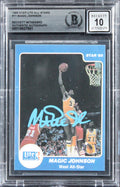 Magic Johnson Signed 1985 Star Lite All-Stars #11 Card Auto Gem 10! BAS Slabbed