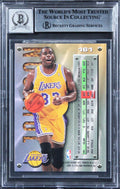 Lakers Magic Johnson Signed 1995 Metal #161 Card Auto Grade GM 10! BAS Slabbed