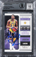 Magic Johnson Signed 2018 Contenders Draft Picks #43 Card Auto 10! BAS Slabbed 2