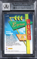 Magic Johnson Signed 2019 Donruss Optic Express Lane #20 Card Auto 10! BAS Slab