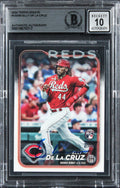 Reds Elly De La Cruz Signed 2024 Topps Update #US350 RC Card Auto 10! BAS Slab
