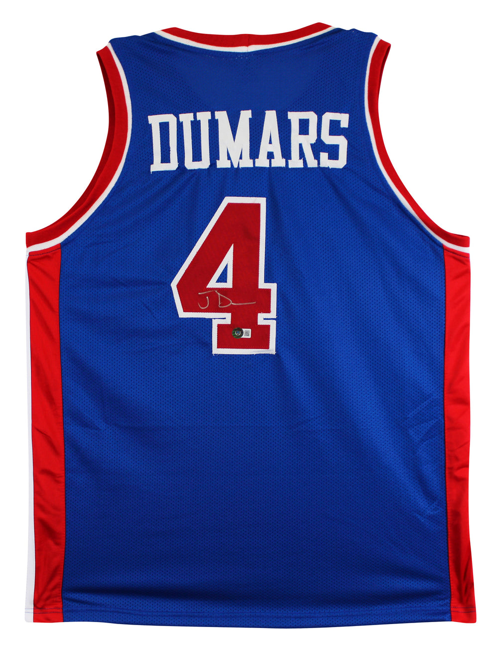 Joe Dumars Authentic Signed Blue Pro Style Jersey Autographed BAS Witnessed 2