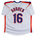 Doc Gooden Authentic Signed White Pinstripe Pro Style Jersey JSA Witness