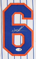 Doc Gooden Authentic Signed White Pinstripe Pro Style Jersey JSA Witness