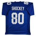 Jeremy Shockey Authentic Signed Blue Pro Style Jersey Autographed BAS Witness 2