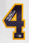 Lakers Shaquille O'Neal Signed White M&N 02-03 TB HWC Swingman Jersey BAS Wit