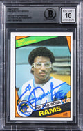 Rams Eric Dickerson "HOF 99" Signed 1984 Topps #280 Card Auto 10! BAS Slabbed 2