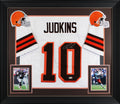 Quinshon Judkins Authentic Signed White Pro Style Framed Jersey BAS Witnessed