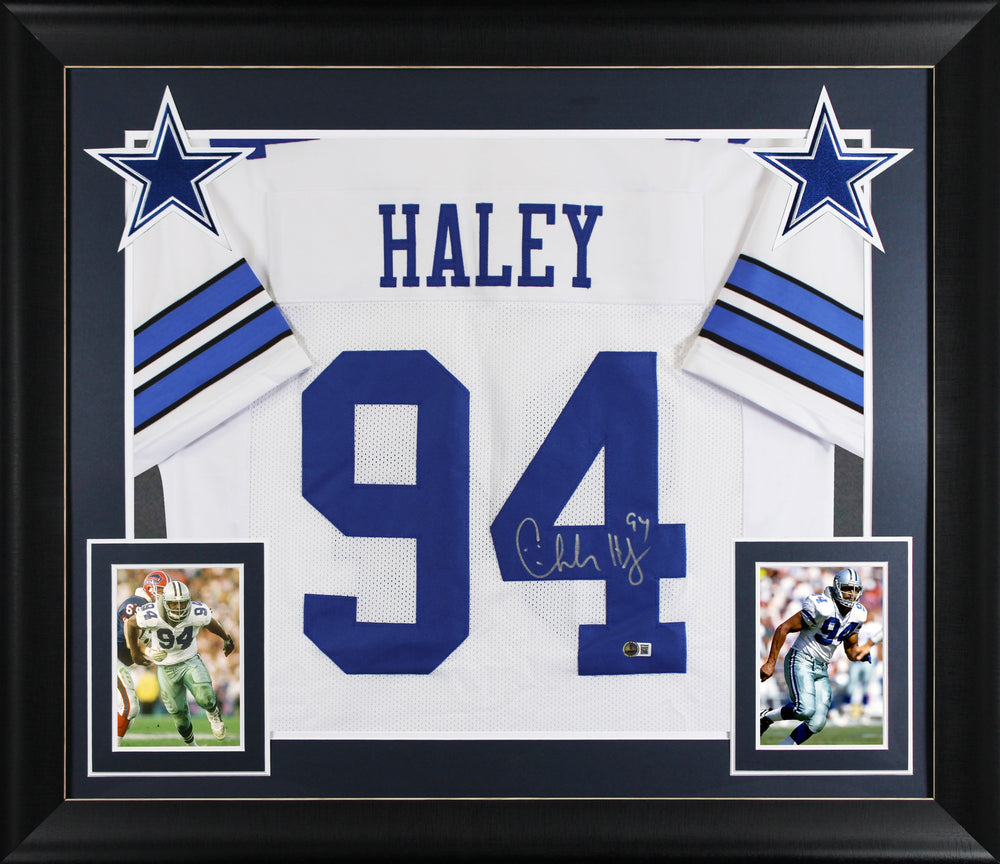 Charles Haley Authentic Signed White Pro Style Framed Jersey BAS Witnessed