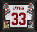 Ohio State Jack Sawyer Authentic Signed White Pro Style Framed Jersey BAS 2