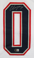 Christian Gonzalez Authentic Signed White Pro Style Framed Jersey BAS Witnessed