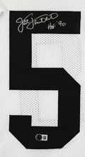 Jack Lambert "HOF 90" Signed White Pro Style Framed Jersey BAS Witnessed