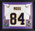 Randy Moss Authentic Signed White Pro Style Framed Jersey BAS Witnessed