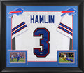 Damar Hamlin Authentic Signed White Pro Style Framed Jersey Autographed PSA/DNA