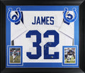 Edgerrin James Authentic Signed White Pro Style Framed Jersey BAS Witnessed