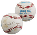 Ronald Reagan Authentic Signed Bobby Brown OAL Baseball PSA/DNA #AR02823