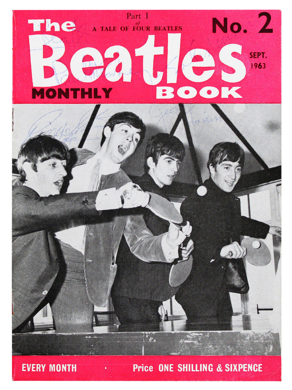 Beatles (4) Lennon, Harrison, Starr, McCartney Signed Magazine JSA #ZZ94095