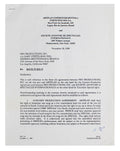 Prince Signed 8.5x11 1991 Rock In Rio II Concert Festival Contract JSA #ZZ41328