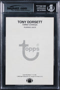 Cowboys Tony Dorsett Authentic Signed 1980 Topps Super #11 5x7 Card BAS Slabbed