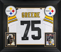 Joe Greene "HOF 87" Authentic Signed White Pro Style Framed Jersey BAS Witnessed